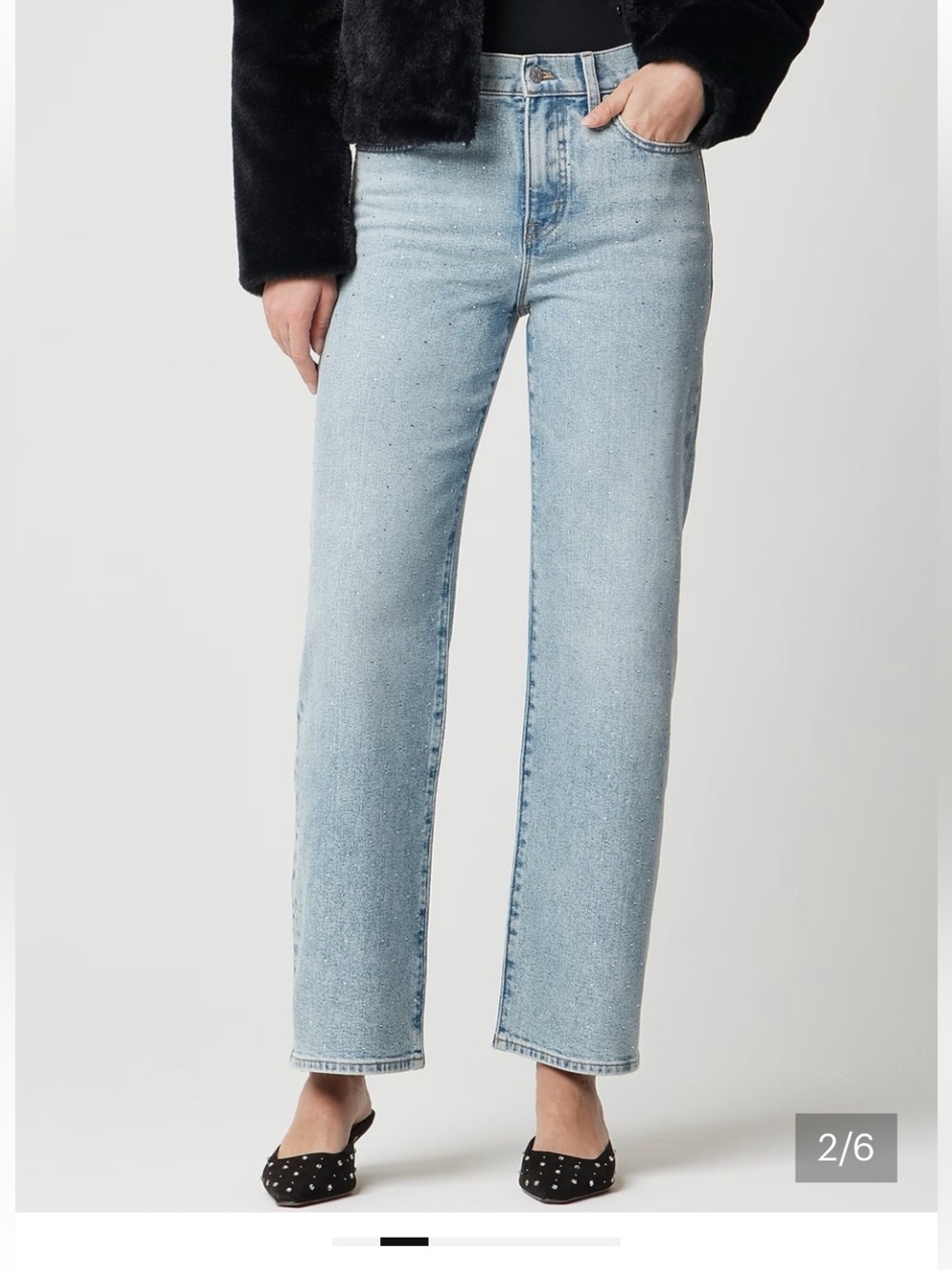 NWT J.crew full length slim wide leg bedazzled crystal denim jeans fall $160